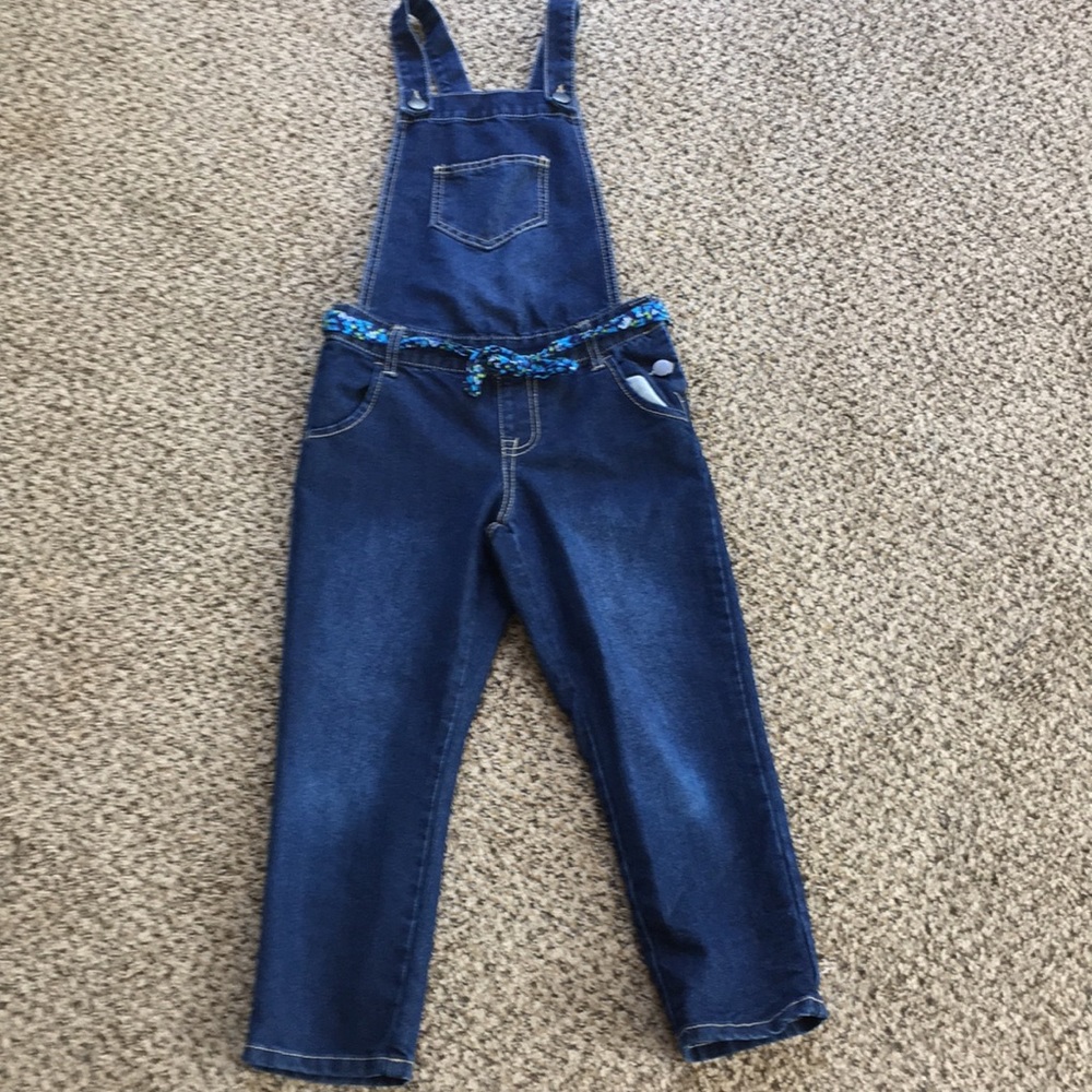 TCP Denim overalls with floral belt / 10